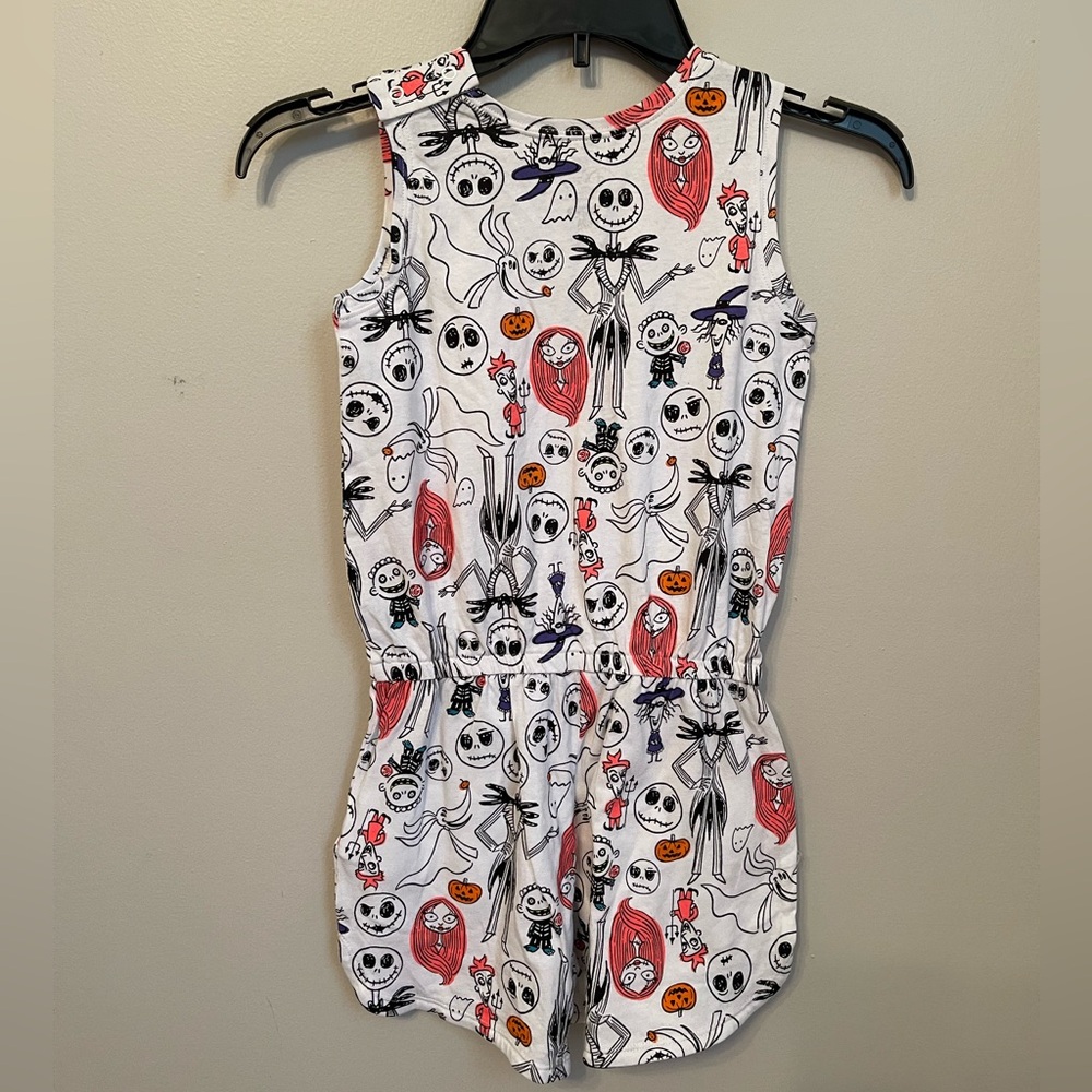 Disney Spotted Zebra Girls Nightmare Before Christmas Romper - Picture 2 of 8